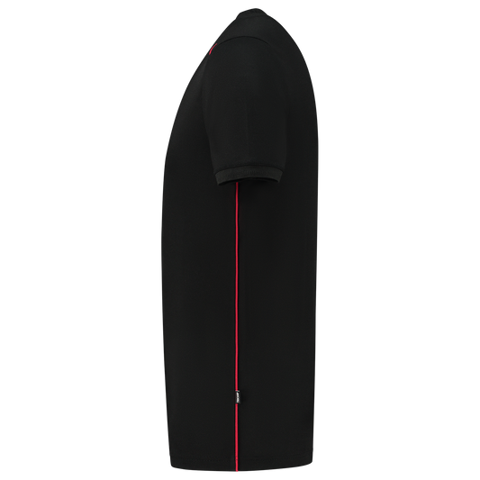 Tricorp Workwear 60 Graden;Accent T-shirts 102703 unisex zwart-rood(blackred)