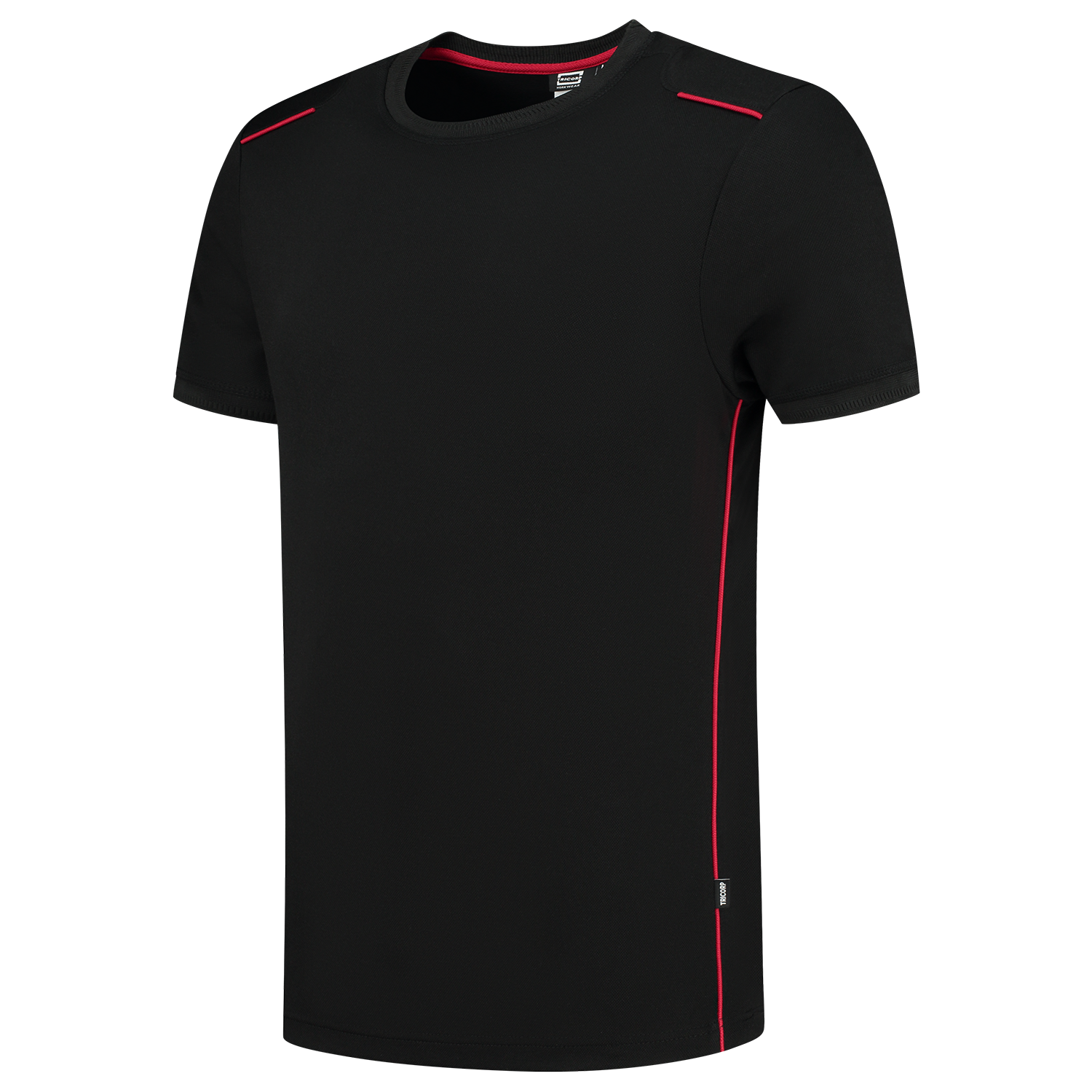 Tricorp Accent T-shirts 102703 unisex zwart-rood(blackred)