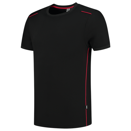 Tricorp Accent T-shirts 102703 unisex zwart-rood(blackred)