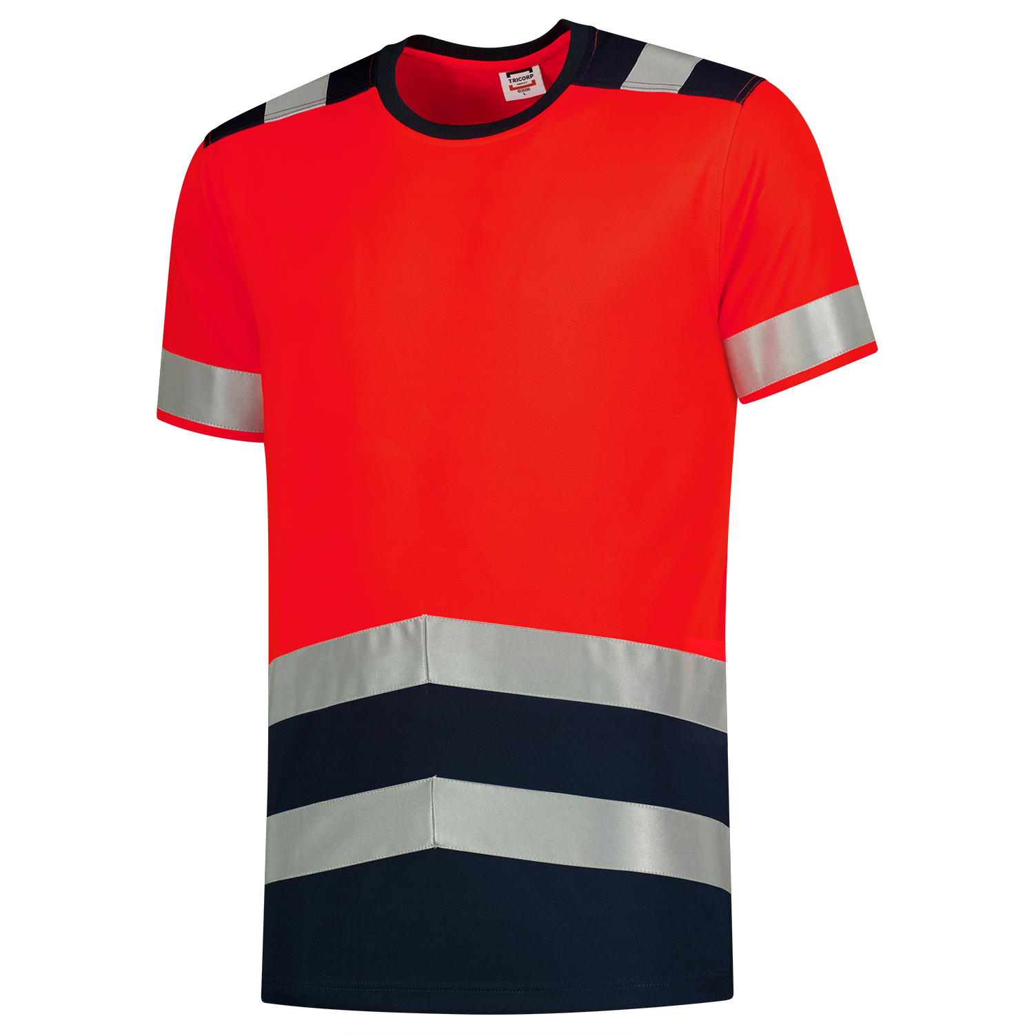 Tricorp Safety T-shirts 103006 HiVis fluo rood-inktblauw(fluorredink)