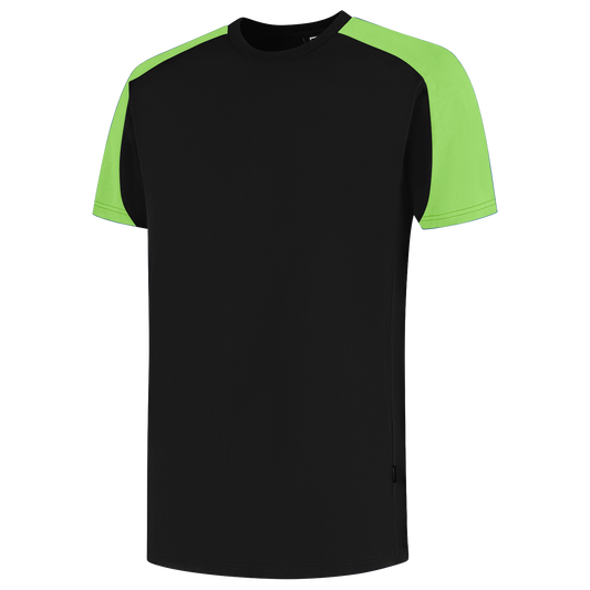Tricorp Workwear Bicolor Redefined T-shirts 106106 zwart-limoengroen(blacklime)