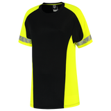Tricorp Workwear Reflective Redefined T-shirts 106108 dames HiVis zwart-fluo geel(blackfluoryellow)