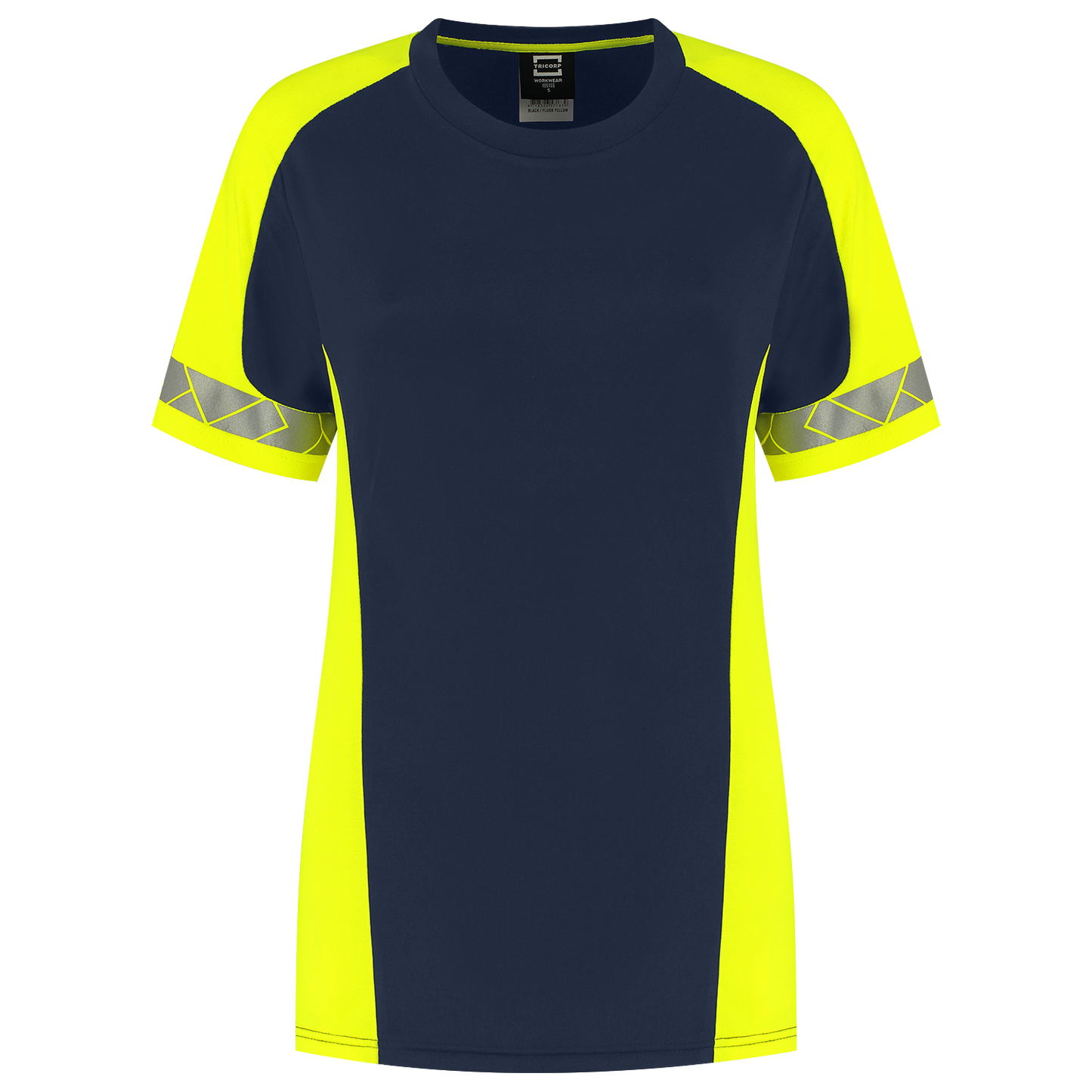 Tricorp Workwear Reflective Redefined T-shirts 106108 dames HiVis inktblauw-fluo geel(inkfluoryellow)