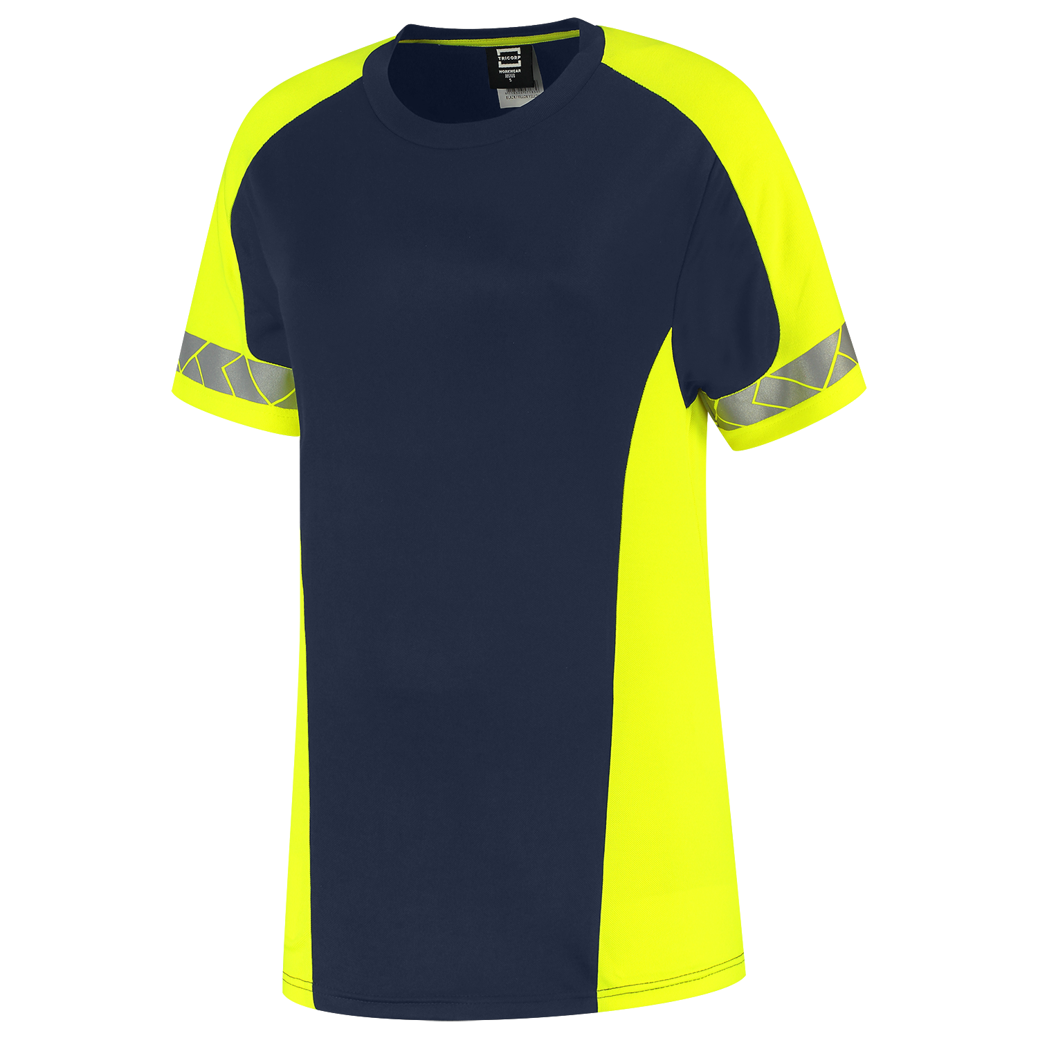 Tricorp Workwear Reflective Redefined T-shirts 106108 dames HiVis inktblauw-fluo geel(inkfluoryellow)