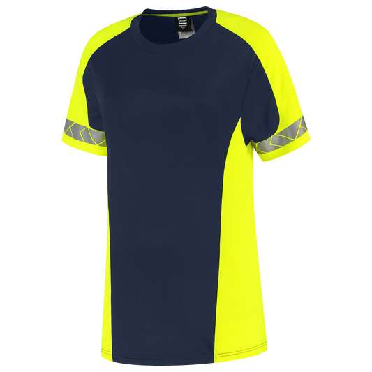 Tricorp Workwear Reflective Redefined T-shirts 106108 dames HiVis inktblauw-fluo geel(inkfluoryellow)