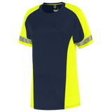 Tricorp Workwear Reflective Redefined T-shirts 106108 dames HiVis inktblauw-fluo geel(inkfluoryellow)