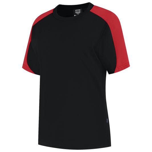 Tricorp Workwear Bicolor Redefined T-shirts 106109 dames zwart-fel rood(blackbrightred)