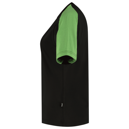 Tricorp Workwear Bicolor Redefined T-shirts 106109 dames zwart-limoengroen(blacklime)