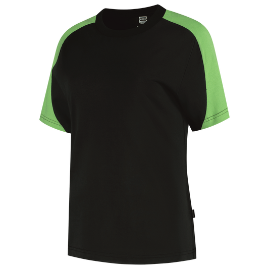 Tricorp Workwear Bicolor Redefined T-shirts 106109 dames zwart-limoengroen(blacklime)
