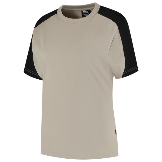Tricorp Workwear Bicolor Redefined T-shirts 106109 dames zand-zwart(sandblack)