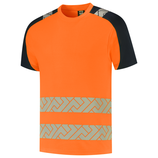 Tricorp Workwear High Vis Redefined T-shirts 106103 HiVis fluo oranje-inktblauw(fluororangeink)