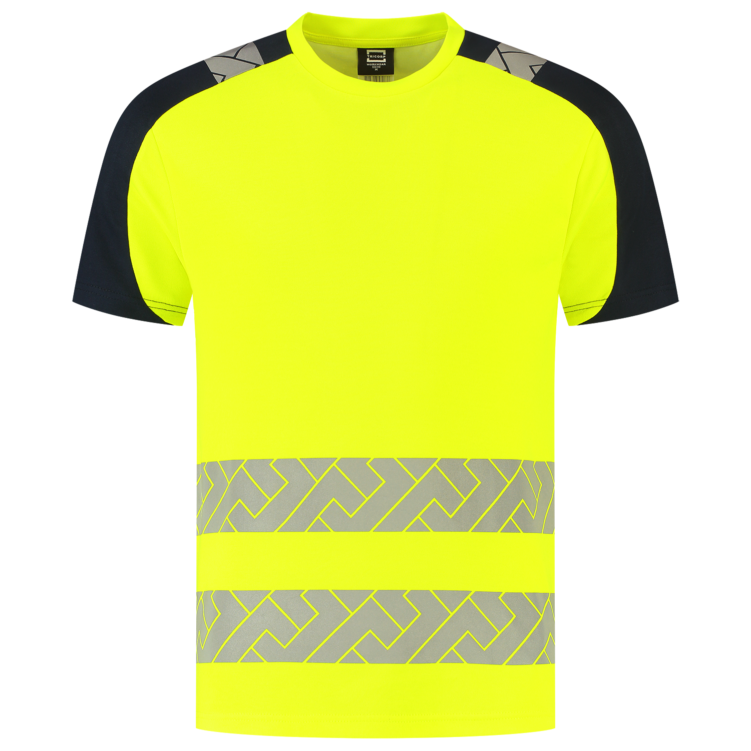 Tricorp Workwear High Vis Redefined T-shirts 106110 Industrieel Wasbaar fluo geel-inktblauw(fluoryellowink)