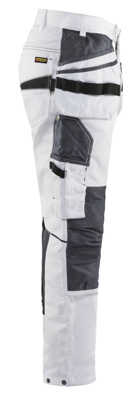 Blaklader Broeken 10961330 met Stretch wit-donkergrijs(1098)