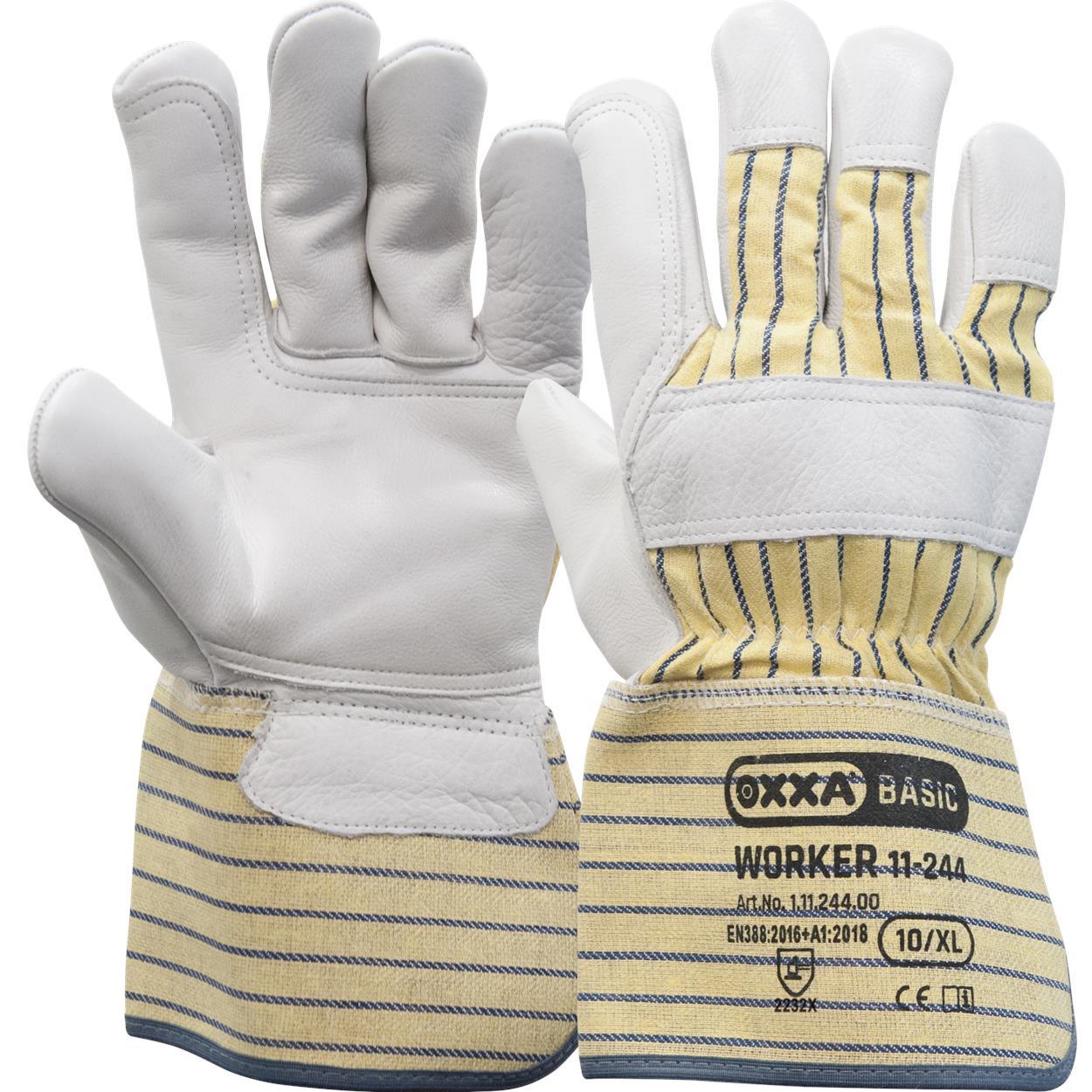 OXXA Basic Handschoen Worker 11-244 geel-wit