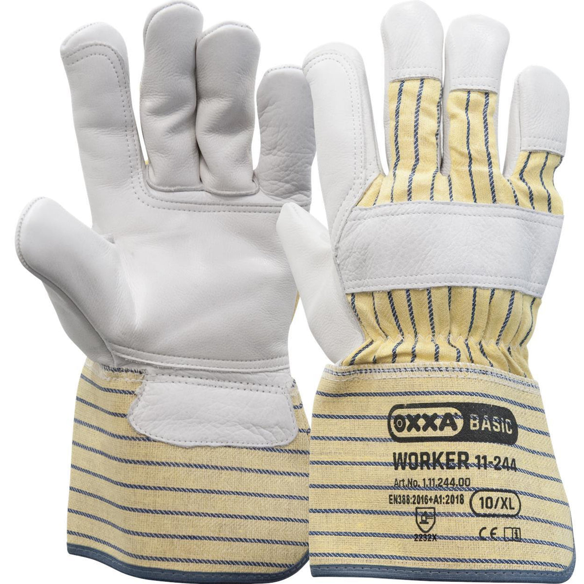 OXXA Basic Handschoen Worker 11-244 geel-wit