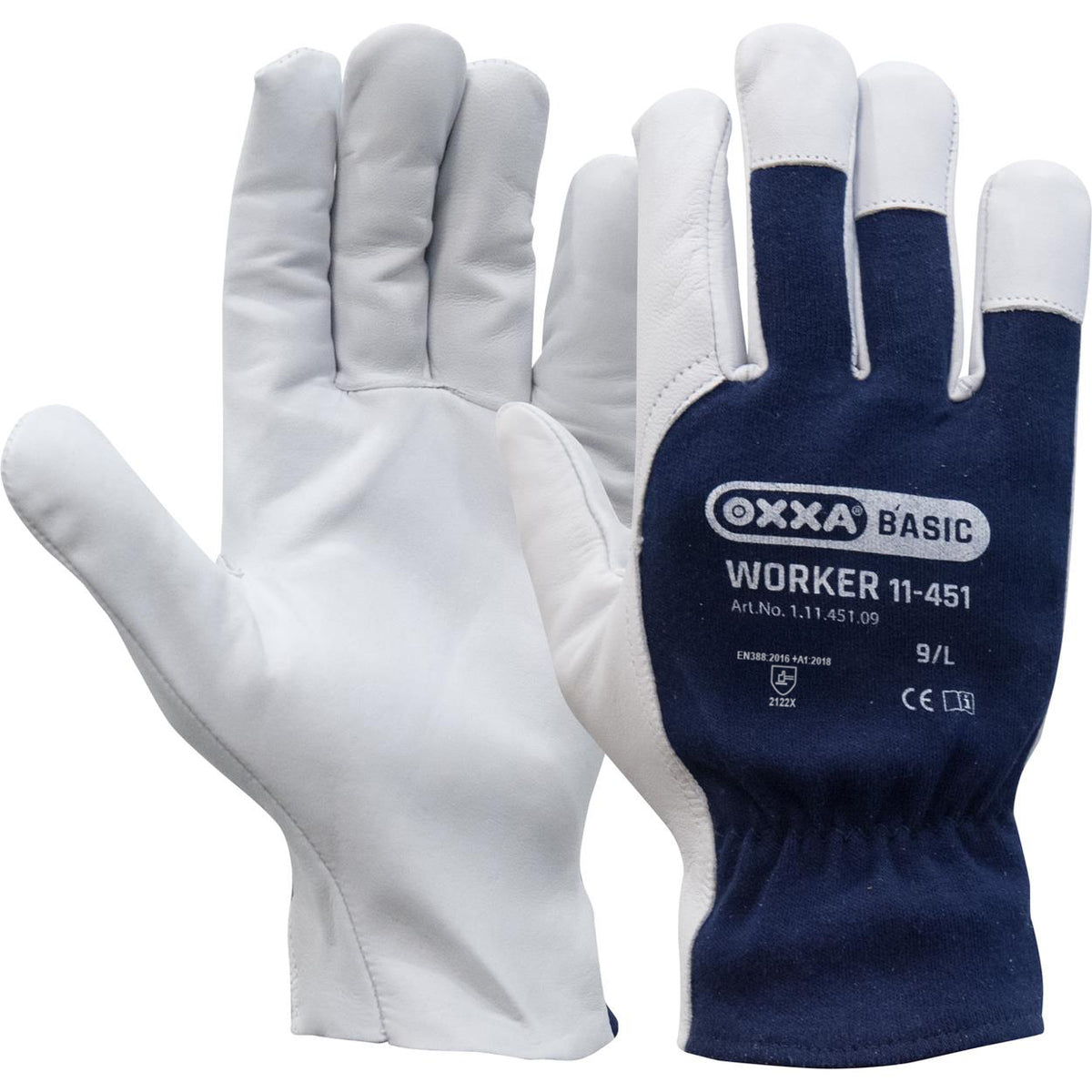 OXXA Basic Handschoen Worker 11-451 blauw-wit