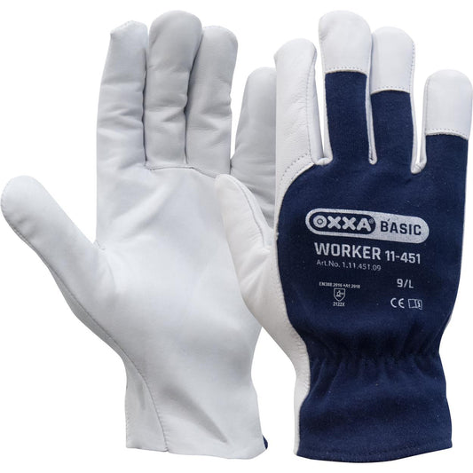 OXXA Basic Handschoen Worker 11-451 blauw-wit