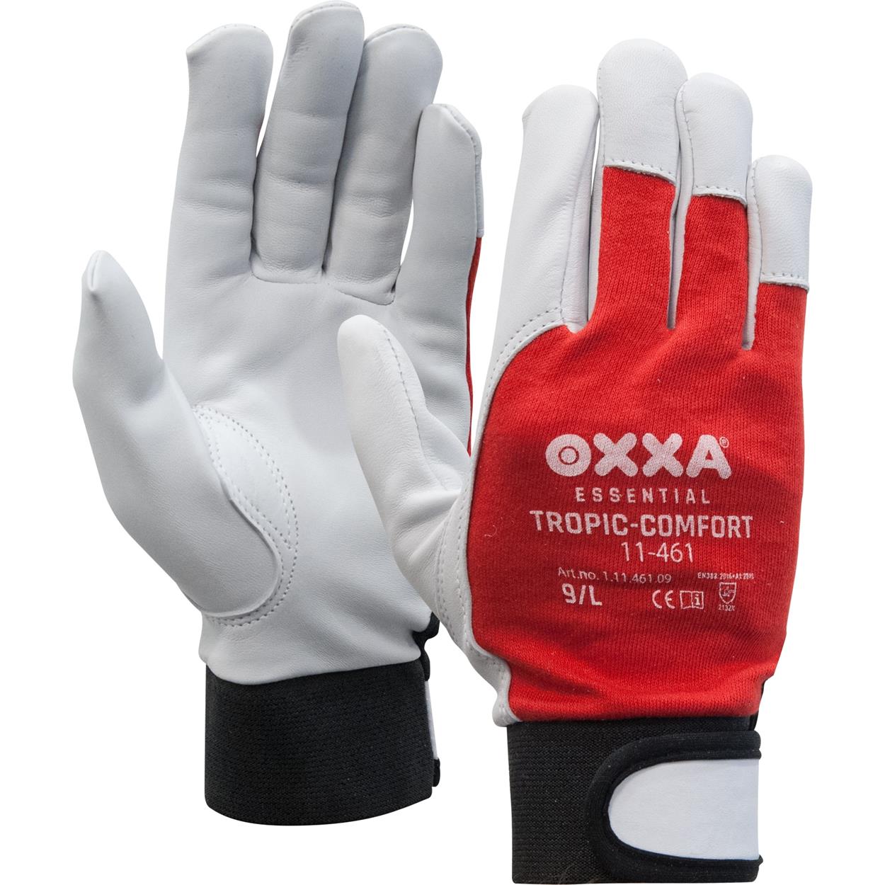 OXXA Essential Handschoen Tropic-Comfort 11-461 wit-rood