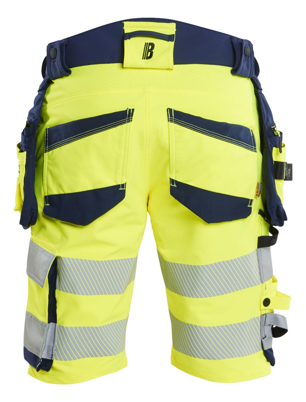 Blaklader High Vis Shorts 11201648 4-weg stretch HiVis fluo geel-marineblauw(3389)