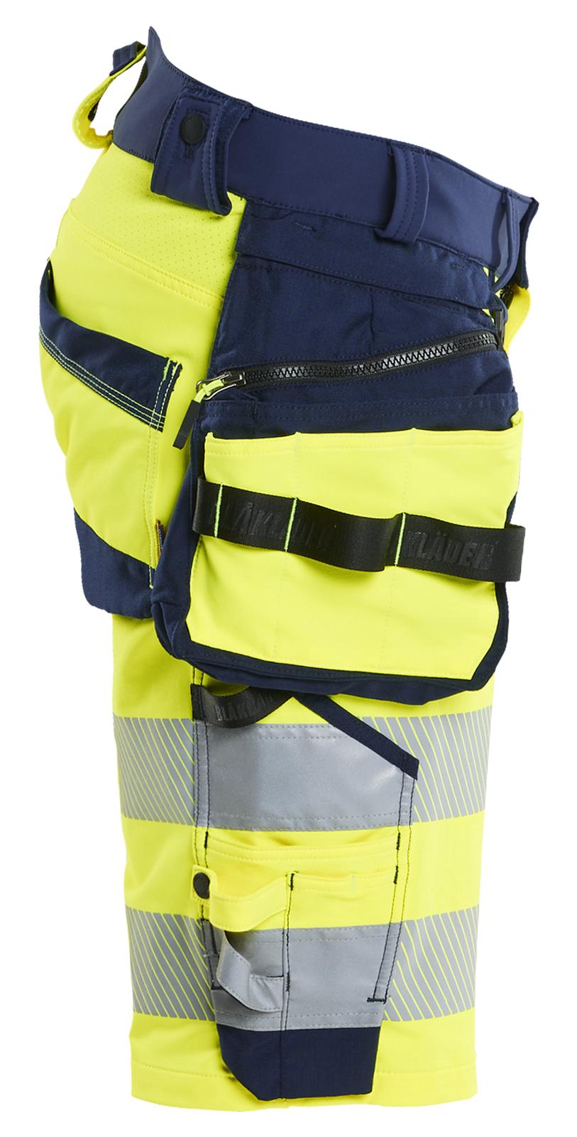 Blaklader High Vis Shorts 11201648 4-weg stretch HiVis fluo geel-marineblauw(3389)