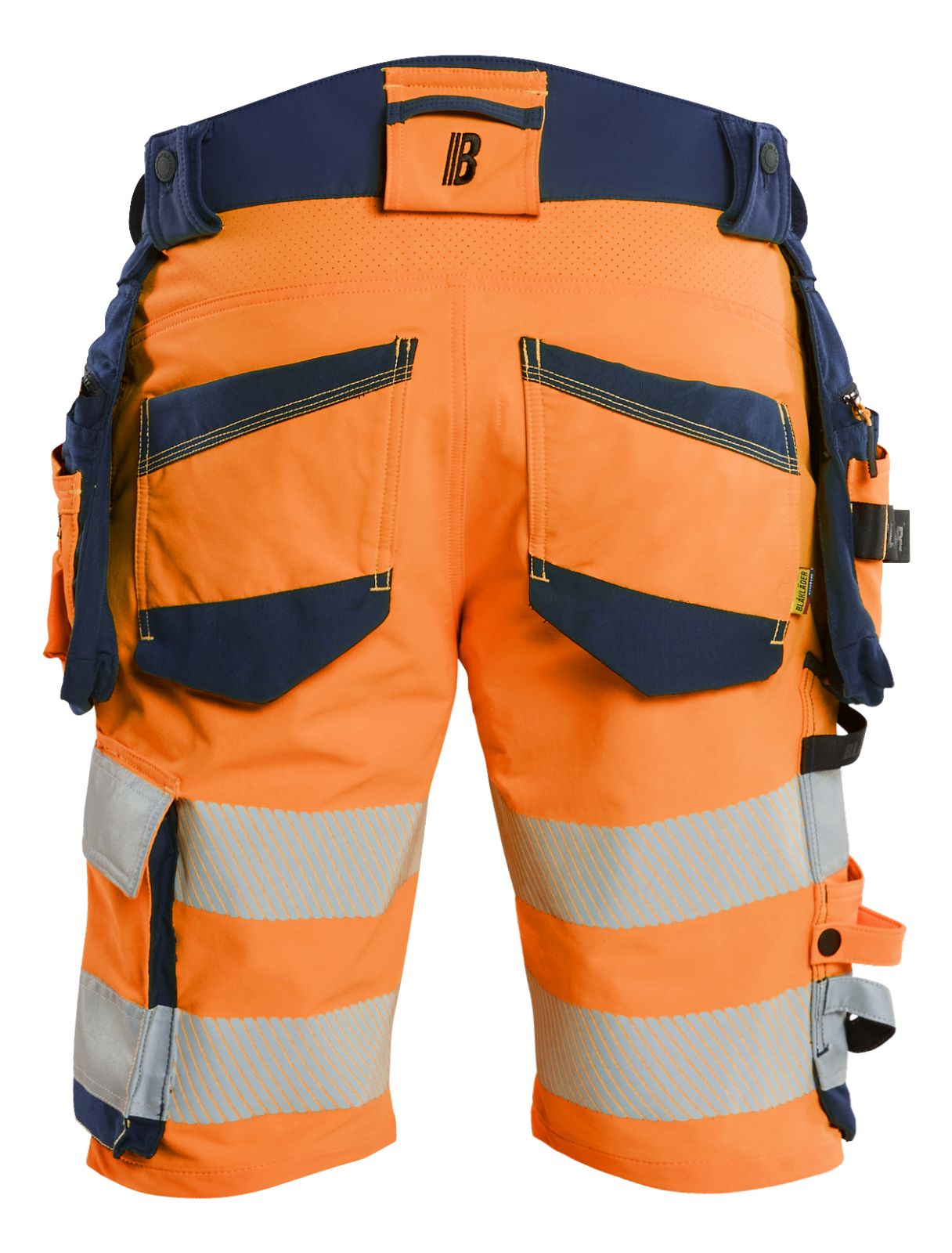 Blaklader High vis Shorts 11201648 4-weg stretch HiVis fluo oranje-marineblauw(5389)