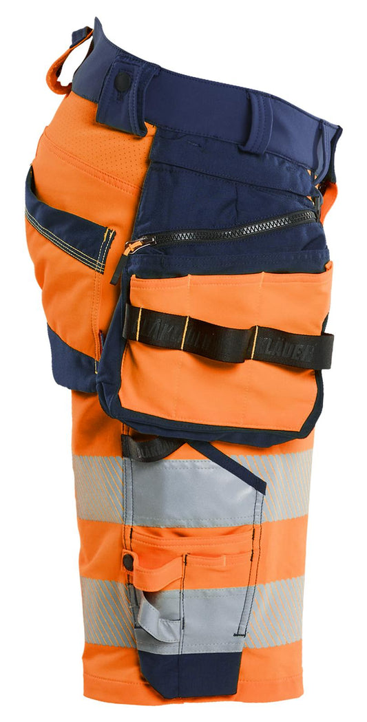 Blaklader High Vis Shorts 11201648 4-weg stretch HiVis fluo oranje-marineblauw(5389)