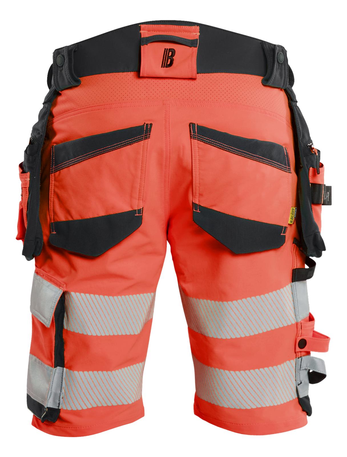 Blaklader High Vis Shorts 11201648 4-weg stretch HiVis fluo rood-zwart(5599)