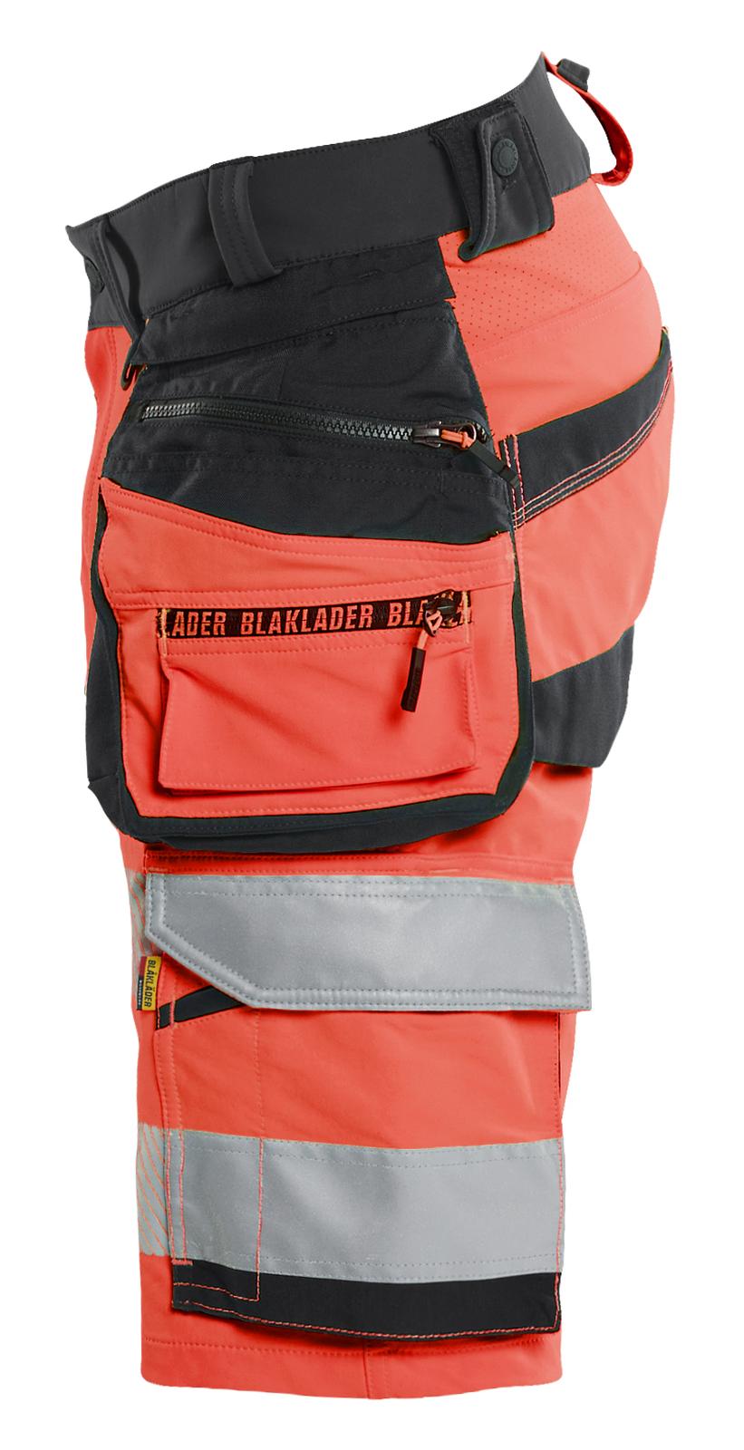 Blaklader High Vis Shorts 11201648 4-weg stretch HiVis fluo rood-zwart(5599)