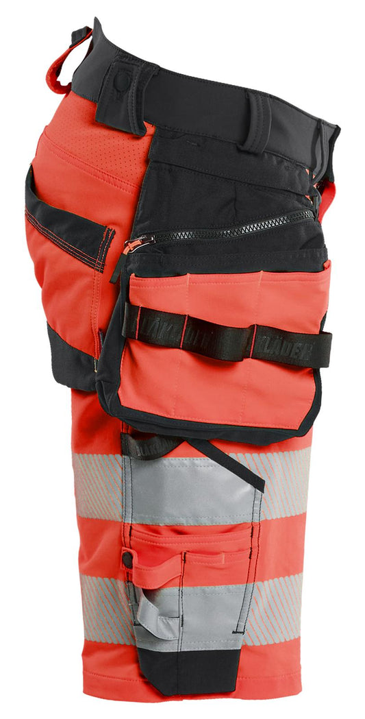 Blaklader High Vis Shorts 11201648 4-weg stretch HiVis fluo rood-zwart(5599)