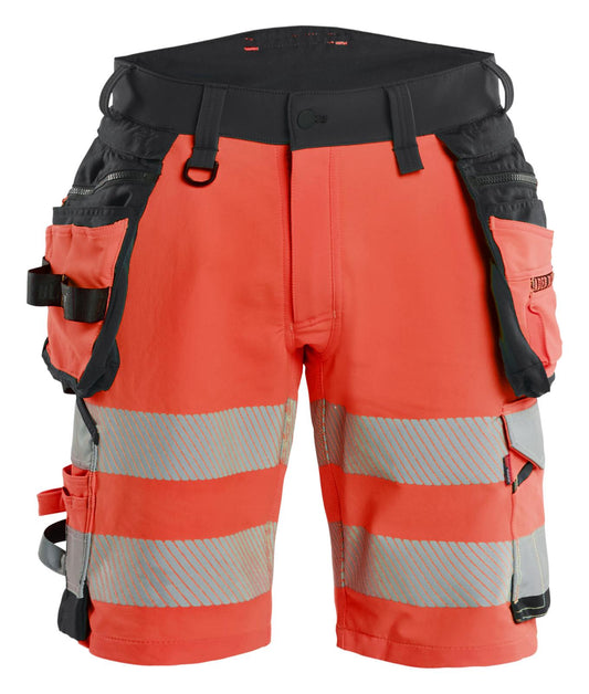 Blaklader High Vis Shorts 11201648 4-weg stretch HiVis fluo rood-zwart(5599)