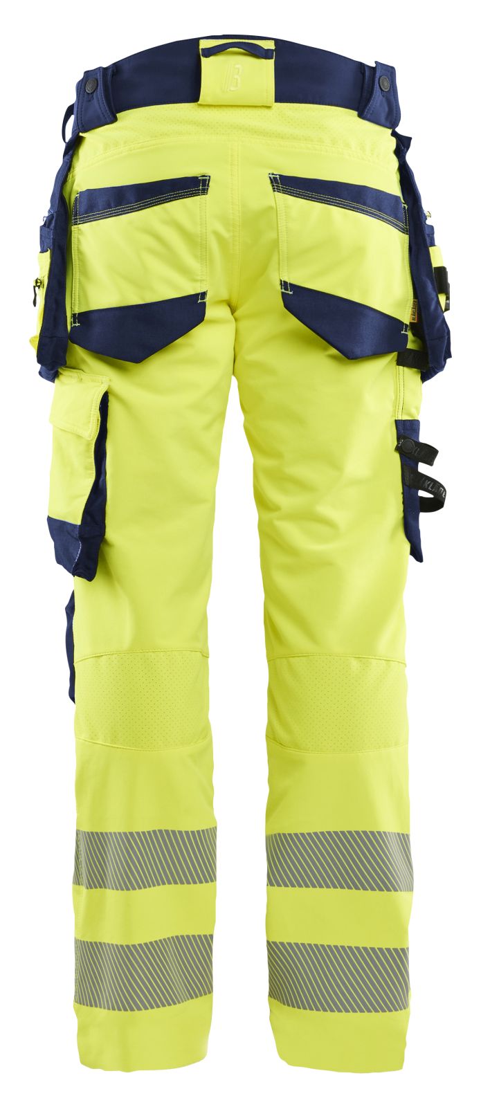 Blaklader High vis 4-weg stretch Werkbroeken 11221648 HiVis fluo geel-marineblauw(3389)