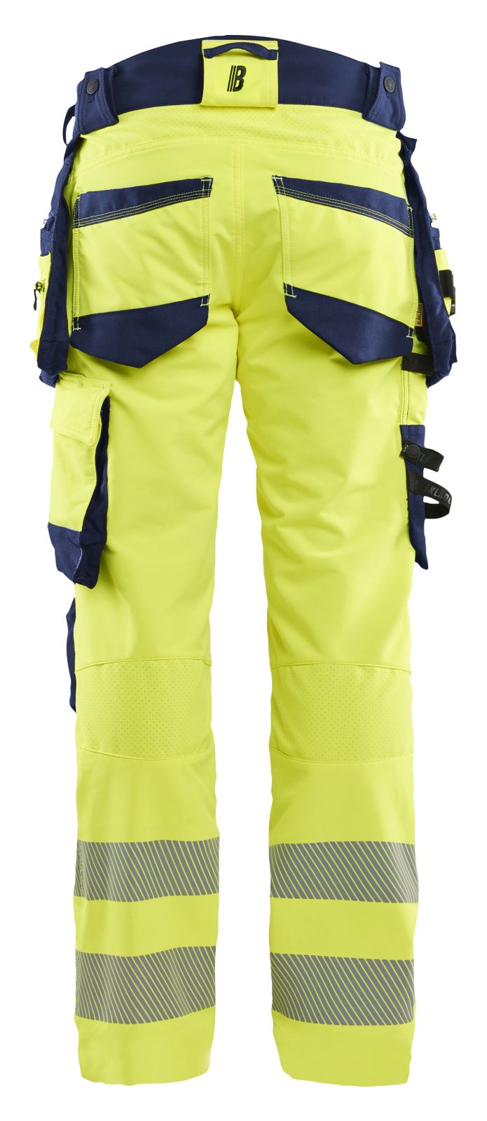 Blaklader High vis Werkbroeken 11221648 4-weg stretch HiVis fluo geel-marineblauw(3389)