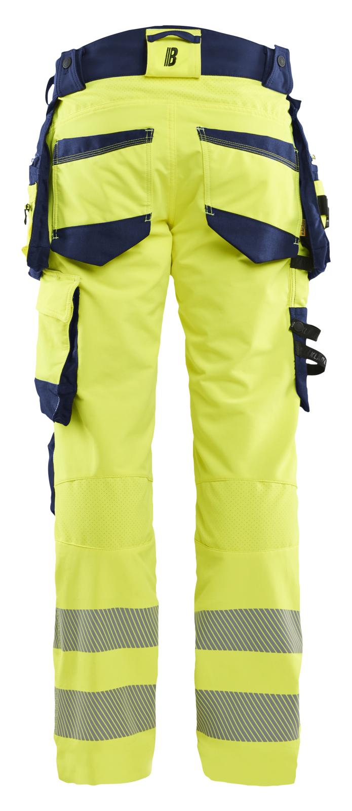 Blaklader High Vis Werkbroeken 11221648 4-weg stretch HiVis fluo geel-marineblauw(3389)