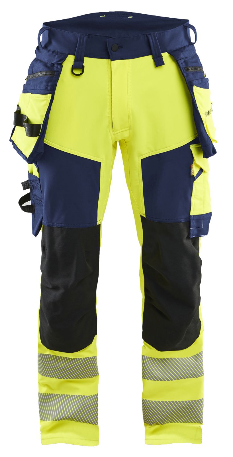 Blaklader High vis 4-weg stretch Werkbroeken 11221648 HiVis fluo geel-marineblauw(3389)