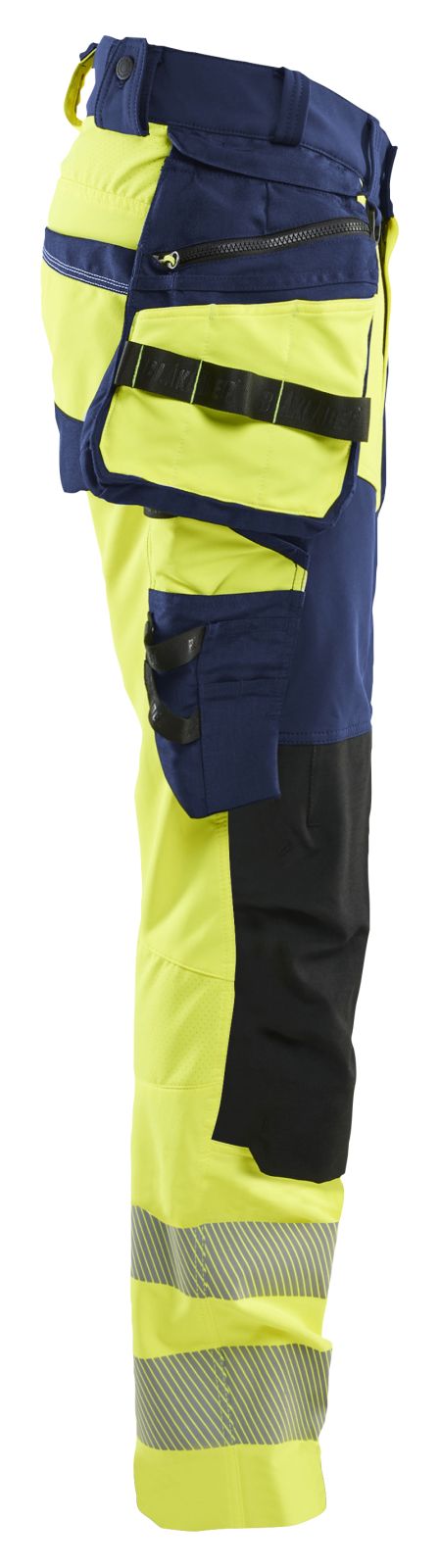 Blaklader High vis 4-weg stretch Werkbroeken 11221648 HiVis fluo geel-marineblauw(3389)