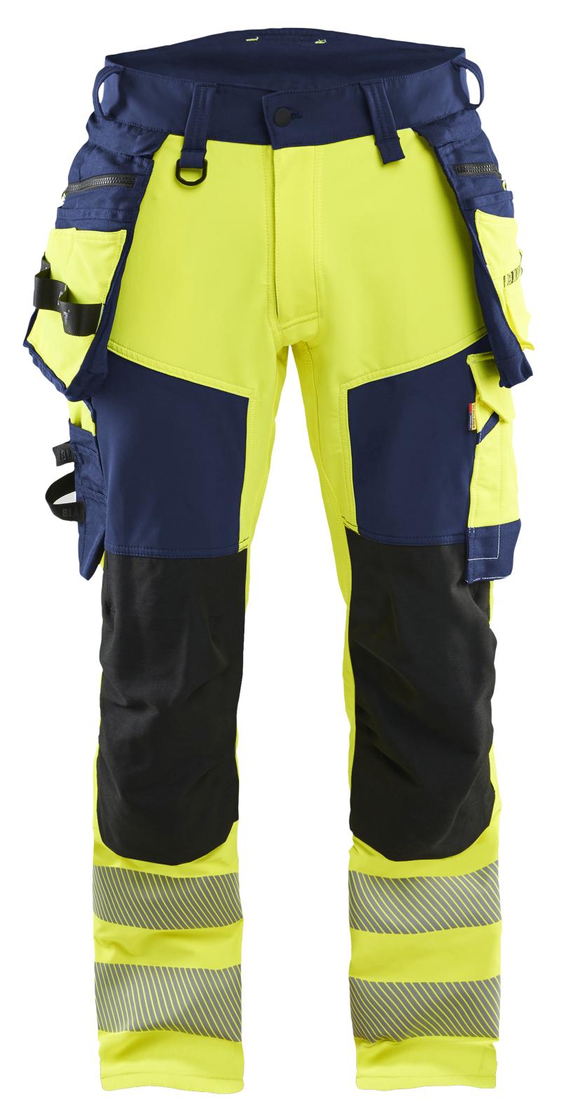 Blaklader High Vis Werkbroeken 11221648 4-weg stretch HiVis fluo geel-marineblauw(3389)