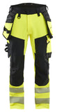Blaklader High vis 4-weg stretch Werkbroeken 11221648 HiVis fluo geel-zwart(3399)