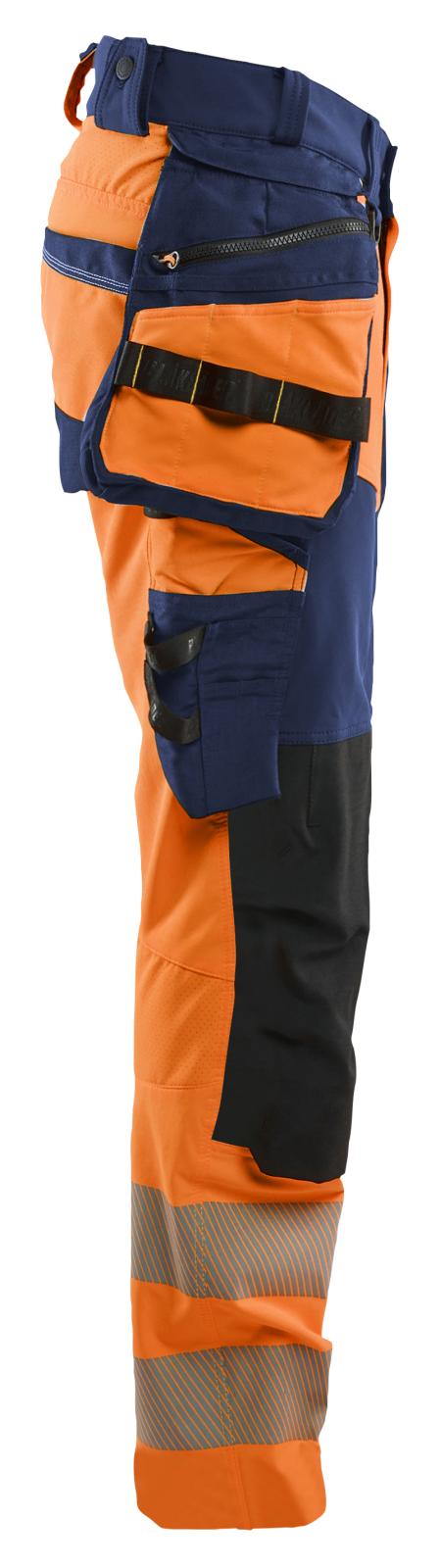 Blaklader High Vis Werkbroeken 11221648 4-weg stretch HiVis fluo oranje-marineblauw(5389)