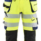 Blaklader High vis Piraatbroeken 11231648 4-weg stretch High Vis gereedschapzakken fluo geel-marineblauw(3389)