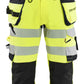 Blaklader High Vis Piraatbroeken 11231648 4-weg stretch High Vis gereedschapzakken fluo geel-zwart(3399)