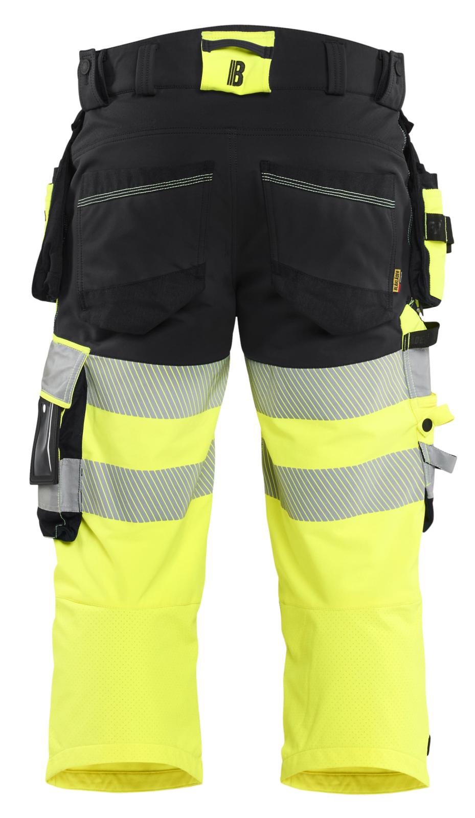 Blaklader High Vis Piraatbroeken 11231648 4-weg stretch High Vis gereedschapzakken fluo geel-zwart(3399)