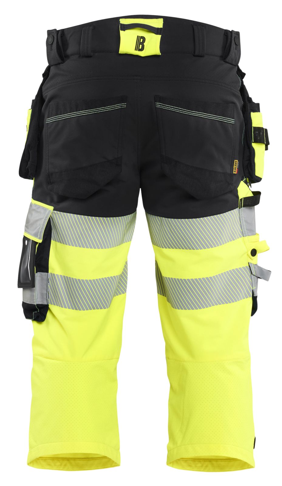 Blaklader High vis Piraatbroeken 11231648 4-weg stretch High Vis gereedschapzakken fluo geel-zwart(3399)