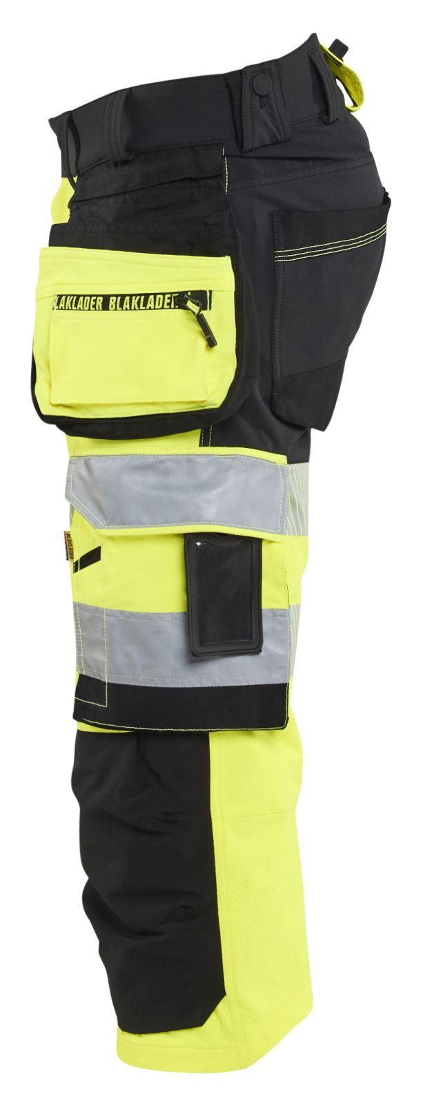Blaklader High vis Piraatbroeken 11231648 4-weg stretch High Vis gereedschapzakken fluo geel-zwart(3399)