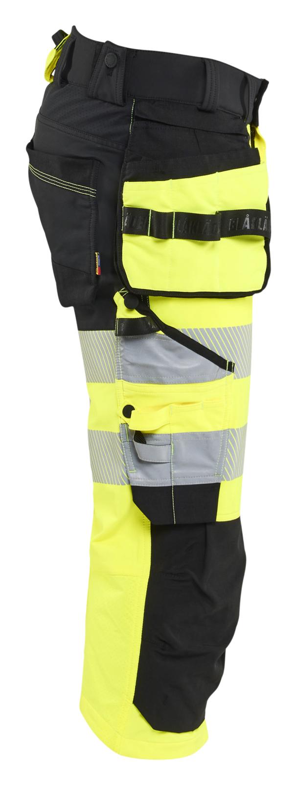 Blaklader High Vis Piraatbroeken 11231648 4-weg stretch High Vis gereedschapzakken fluo geel-zwart(3399)