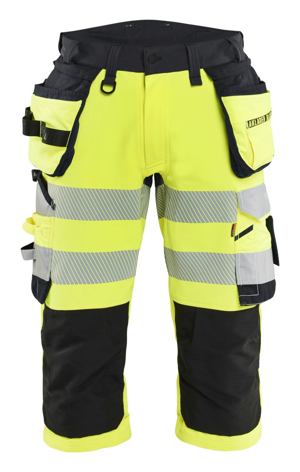Blaklader High vis Piraatbroeken 11231648 4-weg stretch High Vis gereedschapzakken fluo geel-zwart(3399)