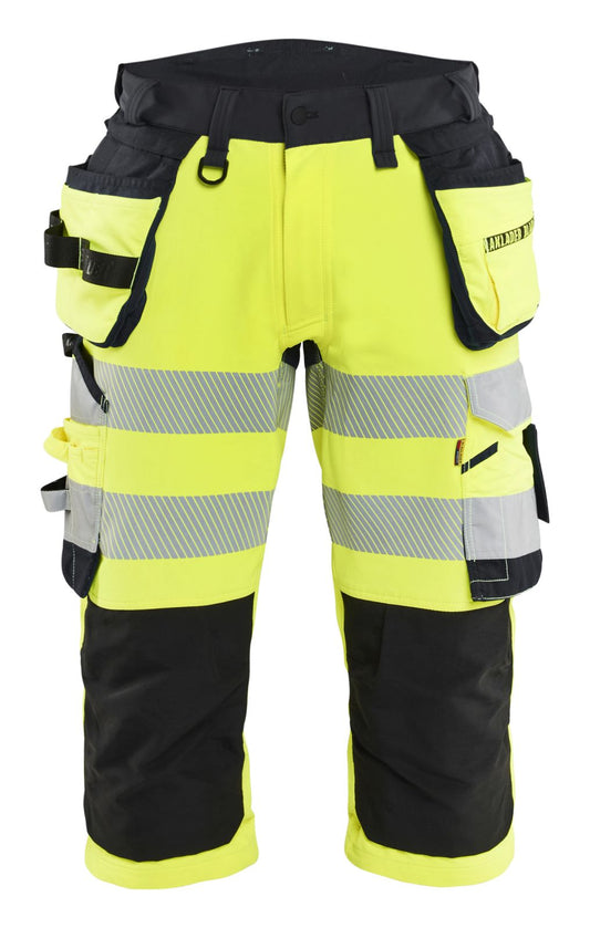 Blaklader High vis Piraatbroeken 11231648 4-weg stretch High Vis gereedschapzakken fluo geel-zwart(3399)
