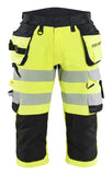 Blaklader High vis Piraatbroeken 11231648 4-weg stretch High Vis gereedschapzakken fluo geel-zwart(3399)