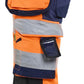 Blaklader High Vis Piraatbroeken 11231648 4-weg stretch High Vis gereedschapzakken fluo oranje-marineblauw(5389)