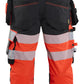 Blaklader High Vis Piraatbroeken 11231648 4-weg stretch High Vis gereedschapzakken fluo rood-zwart(5599)