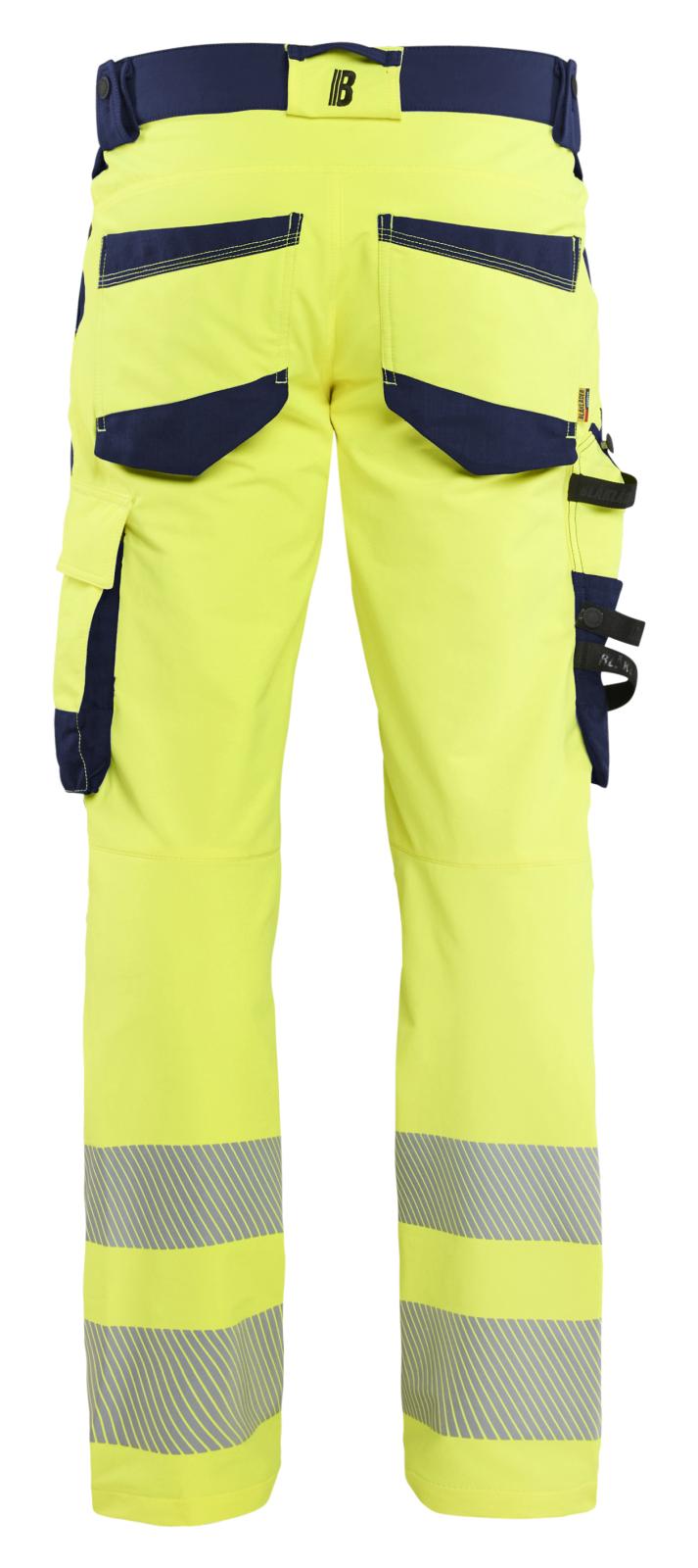 Blaklader High Vis Werkbroeken 11241648 4-weg stretch High Vis fluo geel-marineblauw(3389)